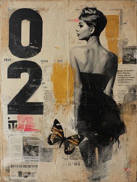 Vintage mixed media collage