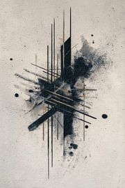 Abstract Line Composition in Black and Grey by Eva Lee