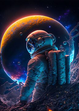 Astronautenlandschap van WpapArtist WPAP Artist