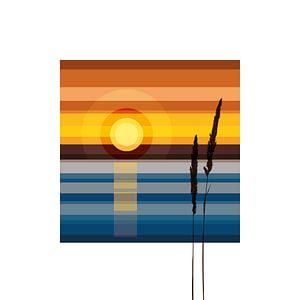 Sunset stripes van Color Square