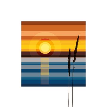 Sunset stripes van Color Square