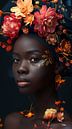 african woman with flowers by Gelissen Artworks thumbnail