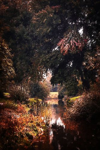 Watermolenbeek in de herfst (schilderij)