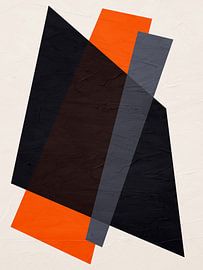 Abstract organic geometric art in earth tones by Online Arts