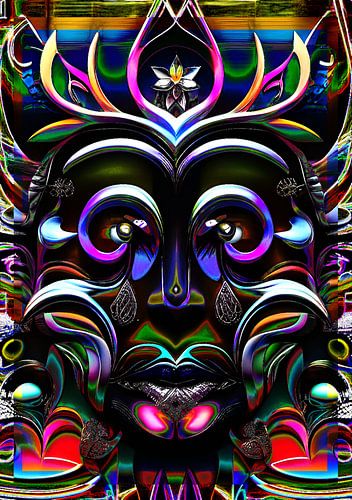 Het donkere mode masker viert feest.