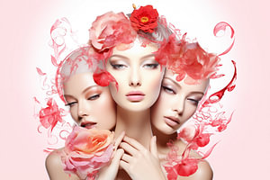 Schönheitsbild von Frauen, Hautpflege, Körperpflege, Schönheitssalon, Kunstdesign