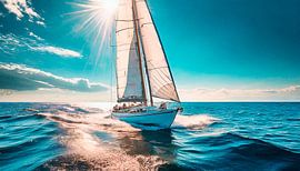 Zeilboot op zee
