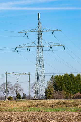 Hoogspanningsmast in de Nederlandse gemeente Weert