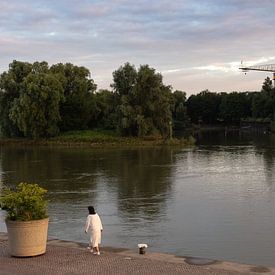 Verträumtes Bild des Rheins in Arnheim, Niederlande von Jochem Oomen