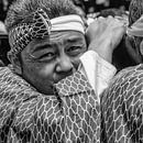 Portret traditionele man uit Japan van Loek van de Loo thumbnail