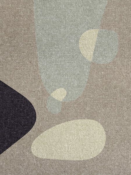 Abstract pebbles 8. Modern abstract minimalist organic shapes in earthy tints. by Dina Dankers
