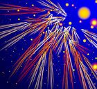 Oranje, blauwe kleurschakering. van Werner Hilpert thumbnail