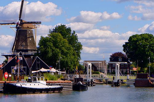 Le port de pêche ensoleillé de Harderwijk