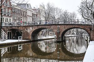 Smeebrug over Oudegracht Utrecht in de winter sur Arthur Puls Photography
