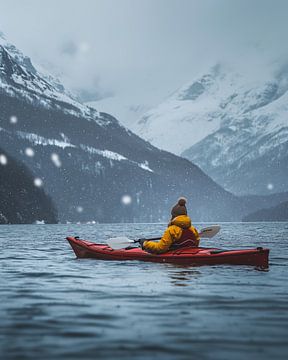 Winter im Kayak von fernlichtsicht