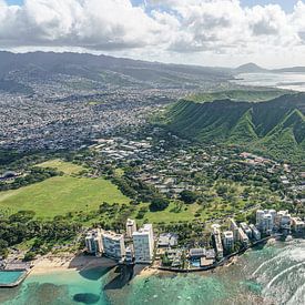 Diamond Head à Oahu. sur Jaap van den Berg