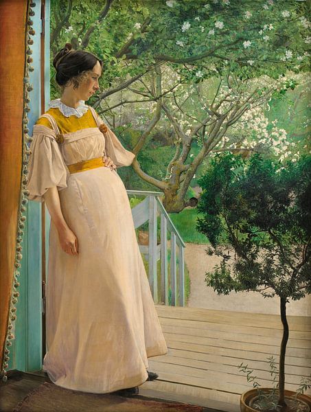 At the French Windows. The Artist's Wife, Laurits Andersen Ring by Masterful Masters