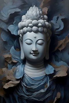 Blauer Buddha von But First Framing