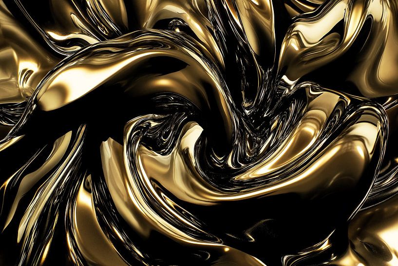 Abstract Alchemy - Golden Swirl by Philippe HUGONNARD