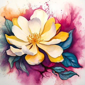 fleur aquarelle sur Virgil Quinn - Decorative Arts