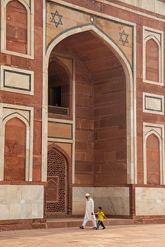 Father and son at tomb. by Floyd Angenent