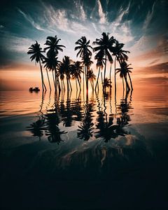 Palmen im Sonnenuntergang