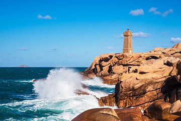 Atlantikküste in der Bretagne bei Ploumanach von Rico Ködder