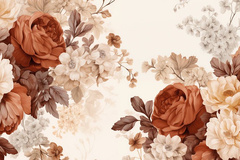 Romance avec des roses et des fleurs, Japandi par Caroline Guerain