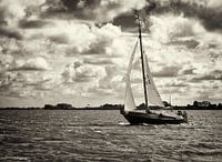 Schokker Albatros op het Lauwersmeer