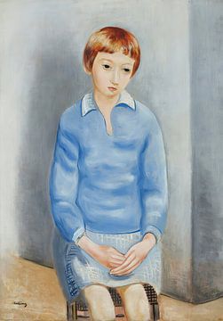 Moïse Kisling - Portret van Mademoiselle L. Michaux (1927) van Peter Balan