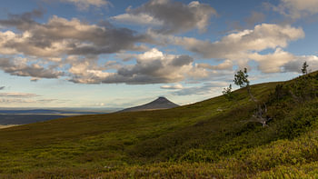 Blick auf den Berg Städjan in Dalarna, Schweden