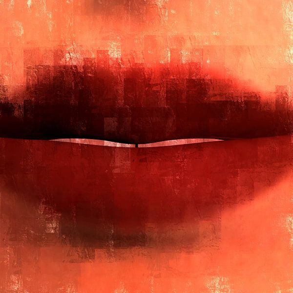 Abstrakte rote Lippen von Maurice Dawson