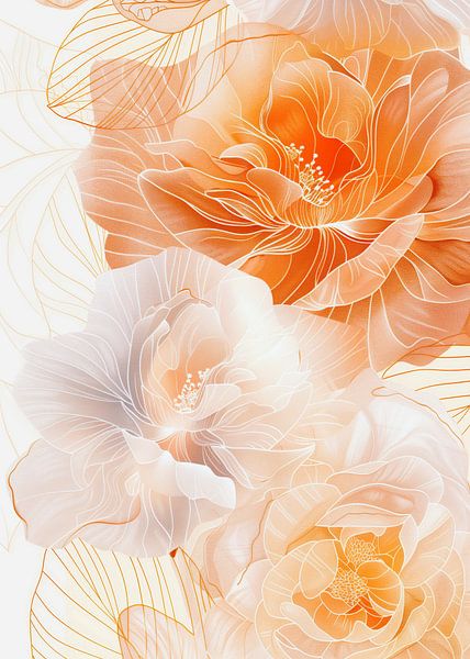 Wildflower Evergreen flowers 27 peonies by JBJart Justyna Jaszke