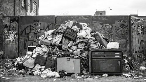 Des montagnes de déchets et des graffitis