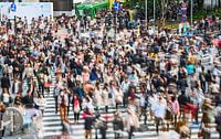 Shibuya pedestrian crossing with crowd