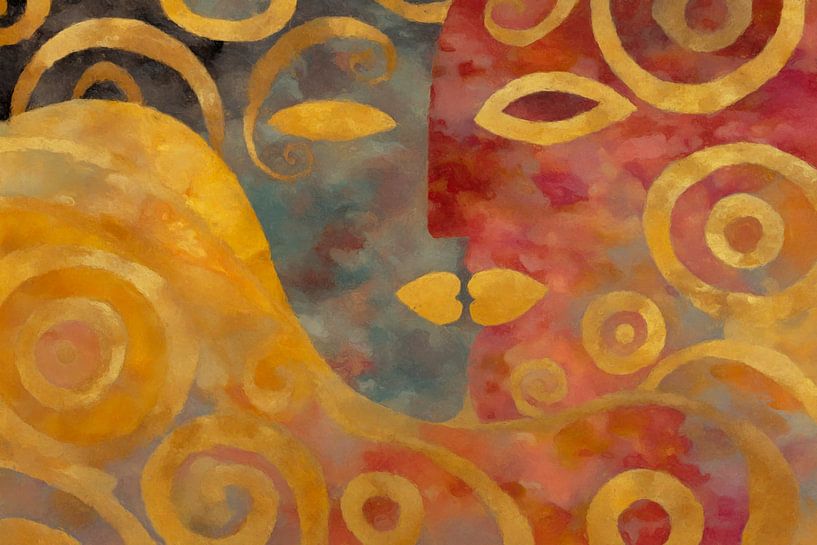 Two faces in abstract style by Whale & Sons