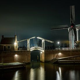 Moulin et pont Heusden sur Reginald Kluijtmans