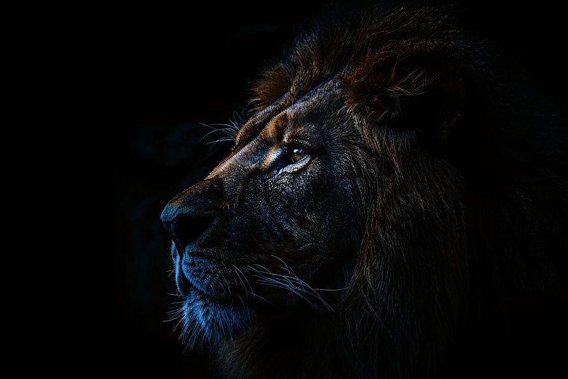 The silent majesty of the night lion by Art & Soul Creations