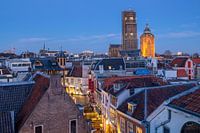 Utrecht stadsgezicht met Buurkerk en Domtoren