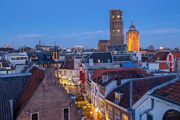 Utrecht stadsgezicht met Buurkerk en Domtoren van Russcher Tekst & Beeld