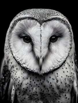 Chouette effraie - Regard silencieux de la nuit sur drdigitaldesign