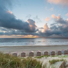 Zonsondergang Noordzee Texel van LYSVIK PHOTOS