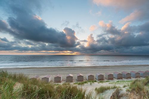 Zonsondergang Noordzee Texel van LYSVIK PHOTOS
