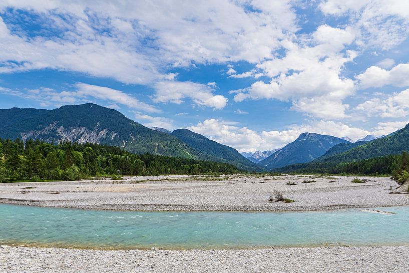 The River Isar near Wallgau in Bavaria by Rico Ködder