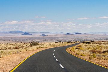 Endless road Namibia by Gijs de Kruijf