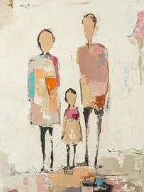 Familie mit bunten Details von Kunst Laune