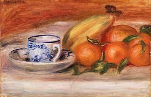 Renoir, Oranges, bananes et tasse de thé (1908) sur Atelier Liesjes