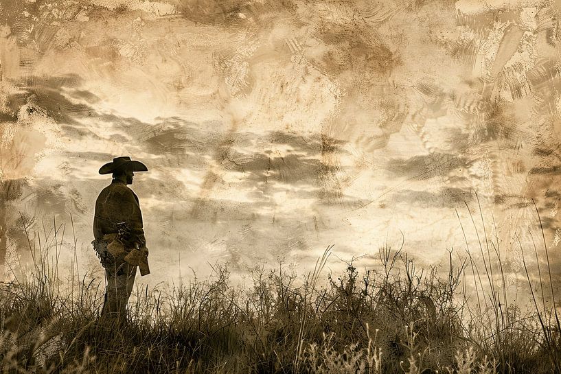 Western Stilleven met Cowboy Americana van Vlindertuin-Art