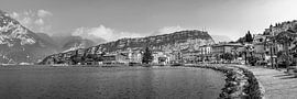 Promenade de Torbole au lac de Garde en noir et blanc sur Manfred Voss, Photographie Noir et Blanc