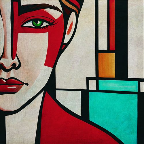 Portretten geschilderd in expressionistische stijl nr.16